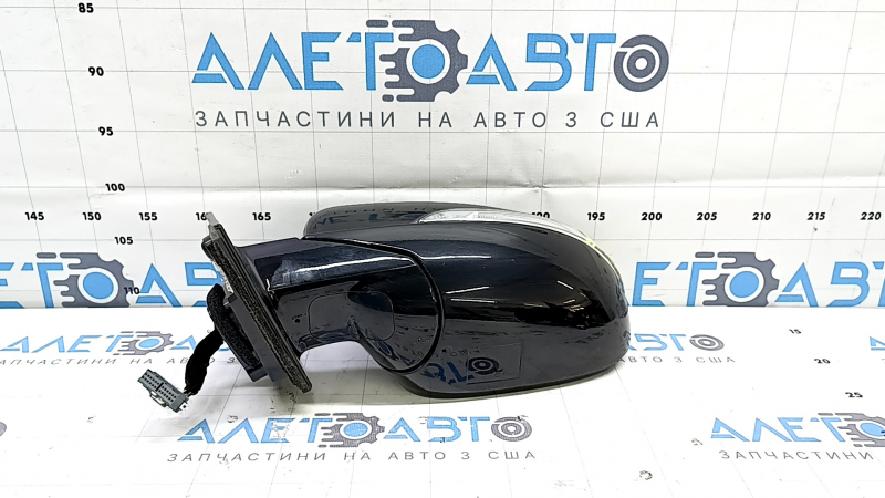 Зеркало боковое левое в сборе Kia Sorento 16-20 8 пинов, черное, поворотник, подогрев, BSM, микро трещины на поворотнике, царапины