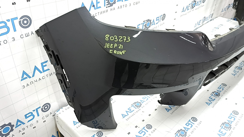 Бампер передний голый Jeep Grand Cherokee WL 21-26 без парктроников, long, графит, вмятина