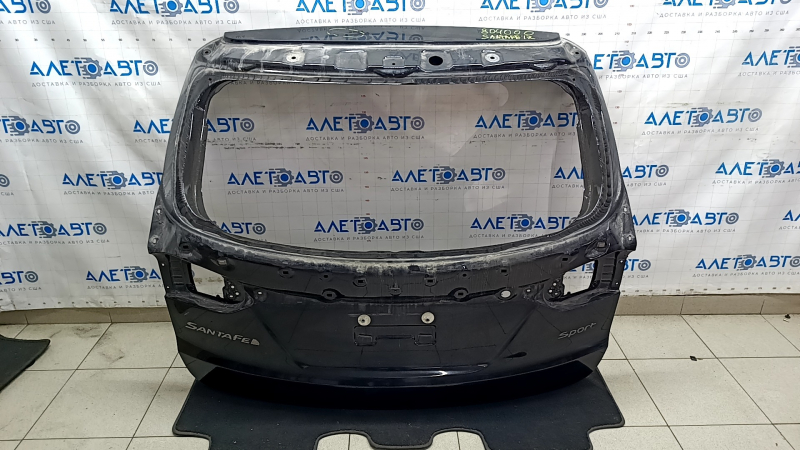 Дверь багажника голая Hyundai Santa FE Sport 17-18 рест черный S3B, царапина