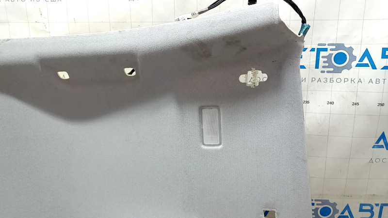Обшивка потолка Toyota Prius 50 16-20 серая без люка, с плафонами, под химчистку, заломы