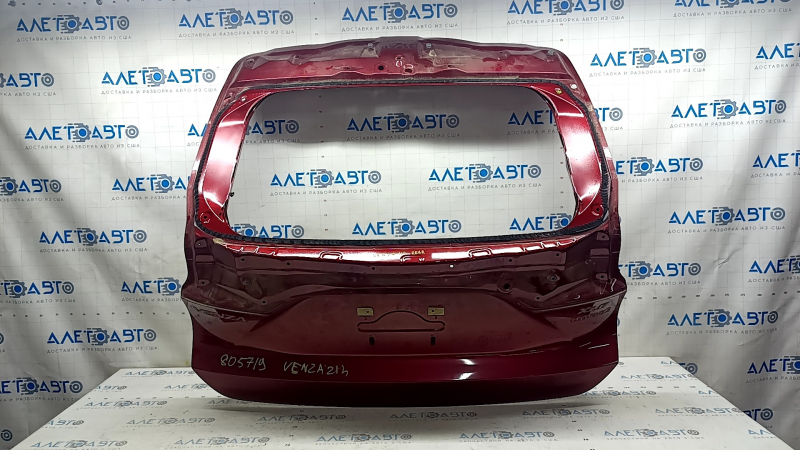 Дверь багажника голая Toyota Venza 21-24 красный 3Т3, деформирована