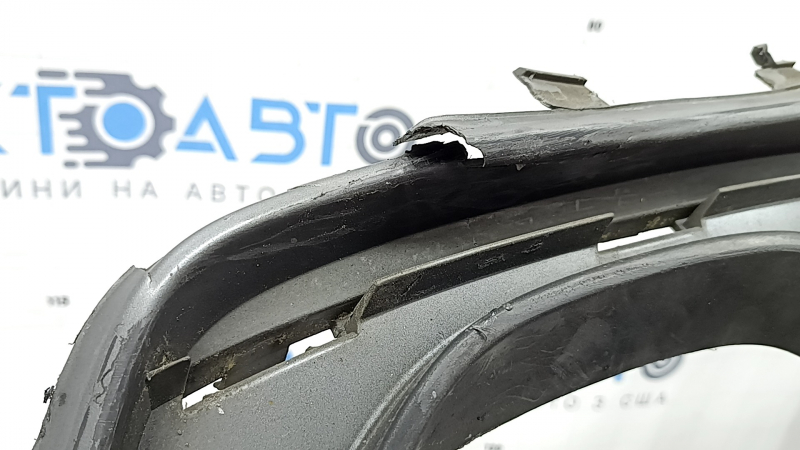 Губа заднего бампера Audi A4 B8 13-16 рест седан, S-Line, серая, надломана, оплавлена, царапины