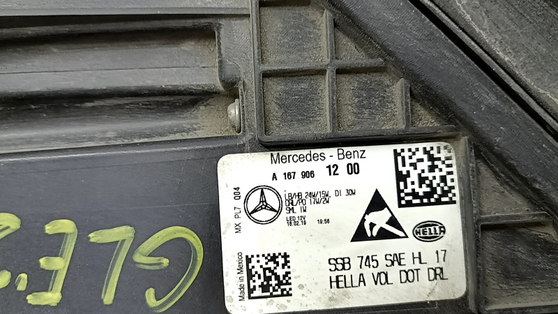 Фара передняя левая в сборе Mercedes W167 GLE 350 450 20-23 LED с уплотнителем, песок