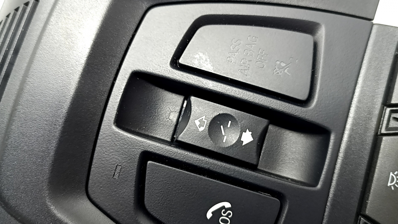 Плафон освещения передний в сборе BMW 3 F30 12-18 под люк черный, царапины, облезло покрытие