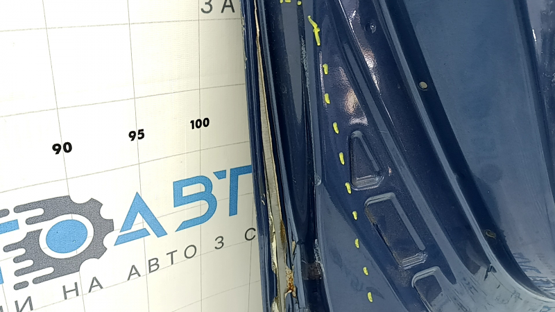 Дверь голая передняя левая Subaru Forester 19-24 SK синий SAZ, примята, разошлась по шву