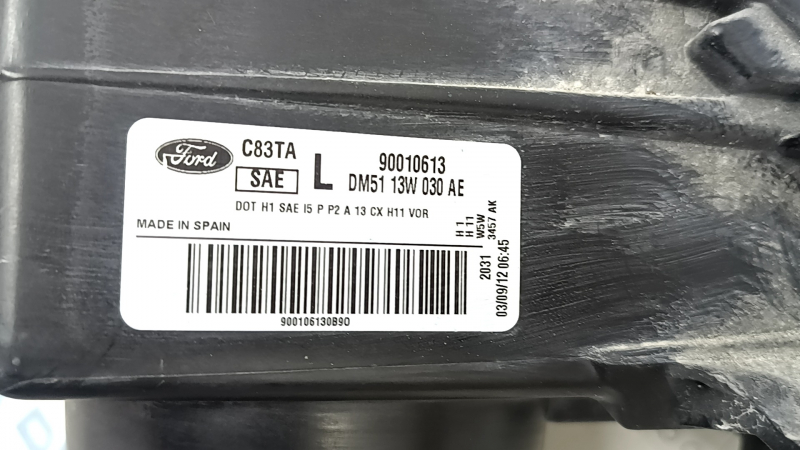 Фара передняя левая Ford C-max MK2 13-16 дорест, галоген, трещина в креплении,