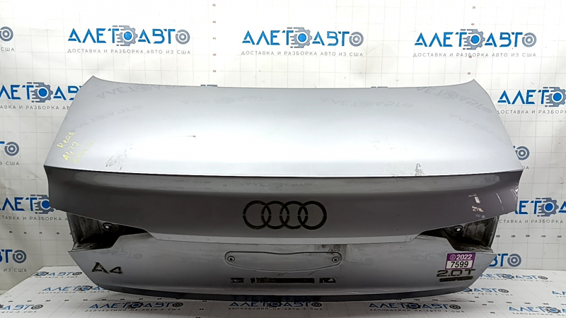Крышка багажника Audi A4 B9 17-19 серебро LZ7G, тычка