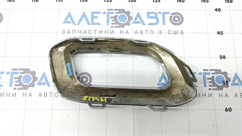 Обрамление накладки заднего бампера нижнее левое Mercedes GLC 20-22 хром, тычки