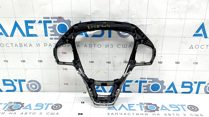Накладка руля Ford Escape MK4 20- под кожу глянец черный