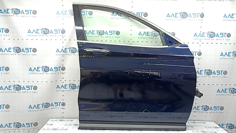 Дверь в сборе передняя правая Infiniti QX50 19-25 keyless. триплекс, синий BW5, вмятины, тычки