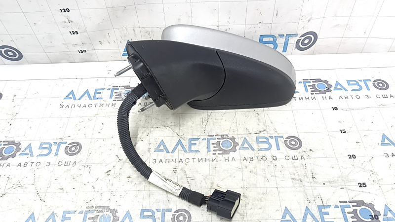 Зеркало боковое левое в сборе Ford Fusion mk5 17-20 5 пинов, BSM, подогрев, серебро, царапины на стекле, потерто