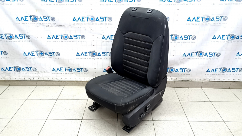 Водительское сидение Ford Fusion mk5 17-20 без airbag, электро, ткань черная, контакт с водой, под химчистку