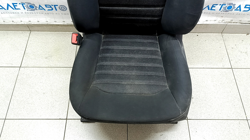Водительское сидение Ford Fusion mk5 17-20 без airbag, электро, ткань черная, контакт с водой, под химчистку