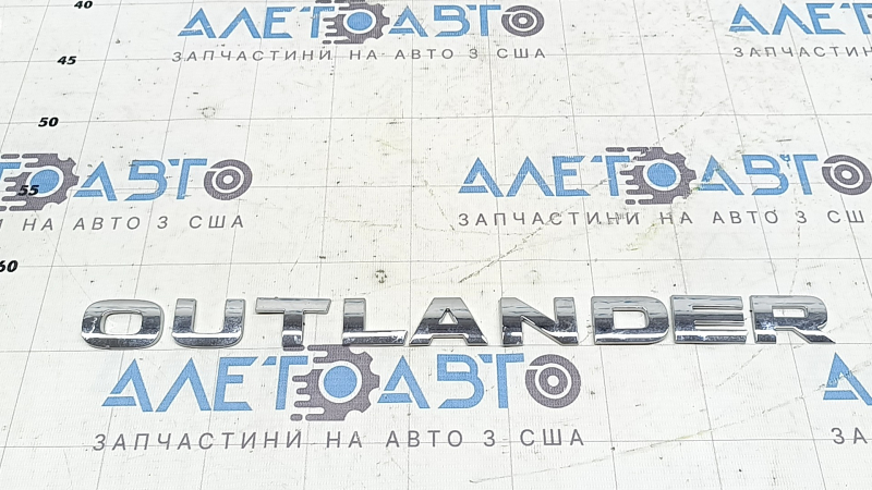 Эмблема надпись OUTLANDER капота Mitsubishi Outlander 22-26 хром