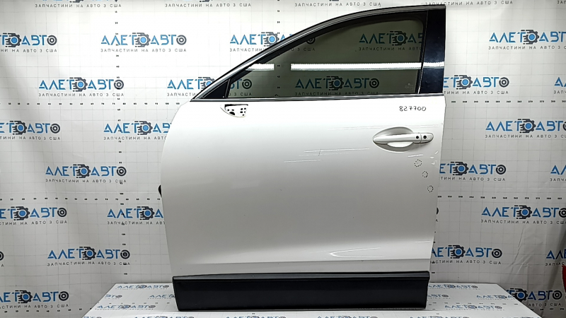 Дверь в сборе передняя левая Mazda CX-9 16-23 keyless, триплекс, белый 25D, тычки