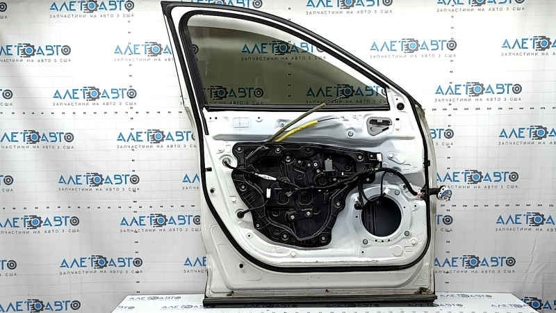Дверь в сборе передняя левая Mazda CX-9 16-23 keyless, триплекс, белый 25D, тычки