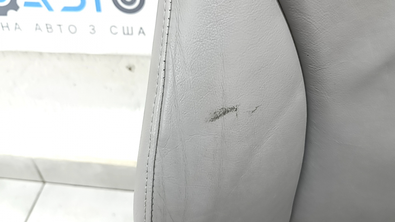 Пассажирское сидение Toyota Camry v40 07-08 без airbag, кожа серое, электро, подогрев, без подголовника, потрескано, под химчистку, примято, побелел пластик, царапины