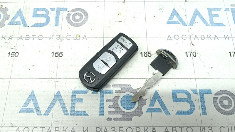 Ключ Mazda CX-9 16-20 smart, 4 кнопки, полез хром, царапины