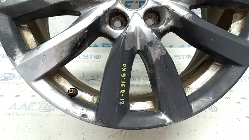 Диск колесный R18x8J ET45 Mazda CX-9 16-19 легкая бордюрка, облез хром