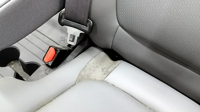 Задний ряд сидений 2 ряд левый Toyota Sienna 21-22 с airbag, кожа серая под 8 мест, под чистку, с ремнем, с подголовником