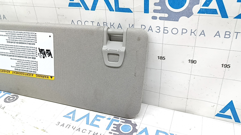 Пристенный козырек для Toyota Sienna, без крючка, серого цвета