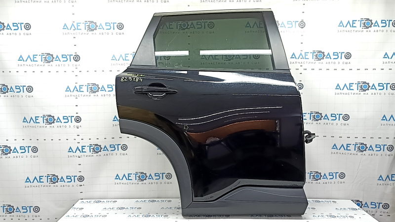 Дверь в сборе задняя правая Nissan Rogue 21-26 S, SV, keyless, тонировка, черный KH3, тычка