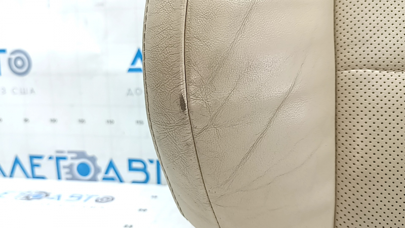 Обшивка спинки пассажирского сиденья Lexus ES300h ES350 13-15 кожа бежевая, под подогрев и вентиляцию, потрескана кожа