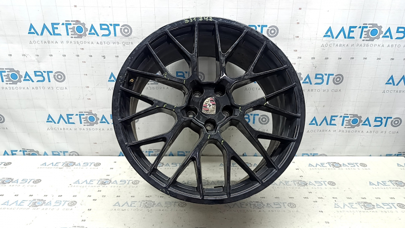 Комплект дисков R20 x 9J R20 x 10J Porsche Macan 15-18 черные, с колпачками, не оригинал, бордюрка