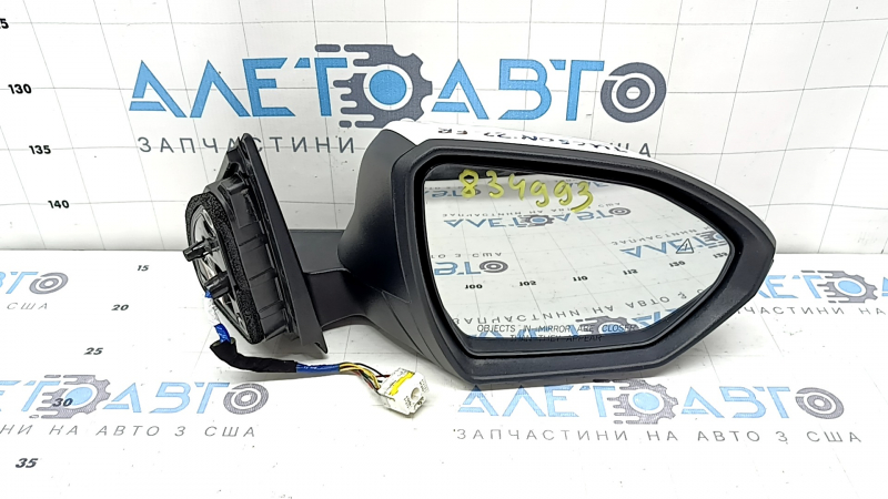 Зеркало боковое правое в сборе Hyundai Tucson 22-26 8 пинов, поворотник, подогрев, BSM, белое