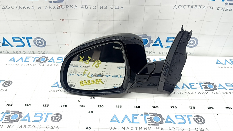 Зеркало боковое левое в сборе BMW X3 G01 18-22 5 пинов, поворотник, автозатемнение, BSM, черное