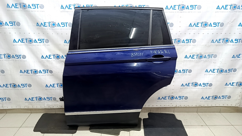 Дверь в сборе задняя левая VW Tiguan 18-24 синий LC5B