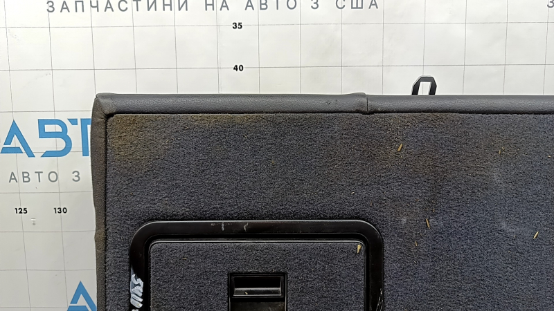 Спинка заднего ряда сидений правая Audi A6 C7 12-18 кожа черная, с ремнем безопасности, с лючком, под чистку