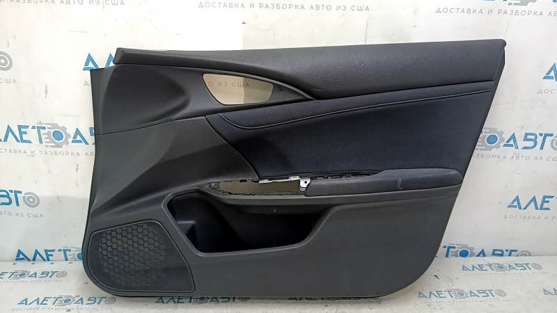 Обшивка дверей картка передня права Honda Insight 19-22 чорна, підлокітник та накладка тканина, під хімчистку, подряпини