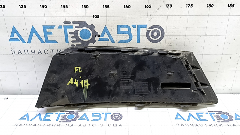 Решетка переднего бампера левая Audi A4 B9 17-17 без радара, хром, песок
