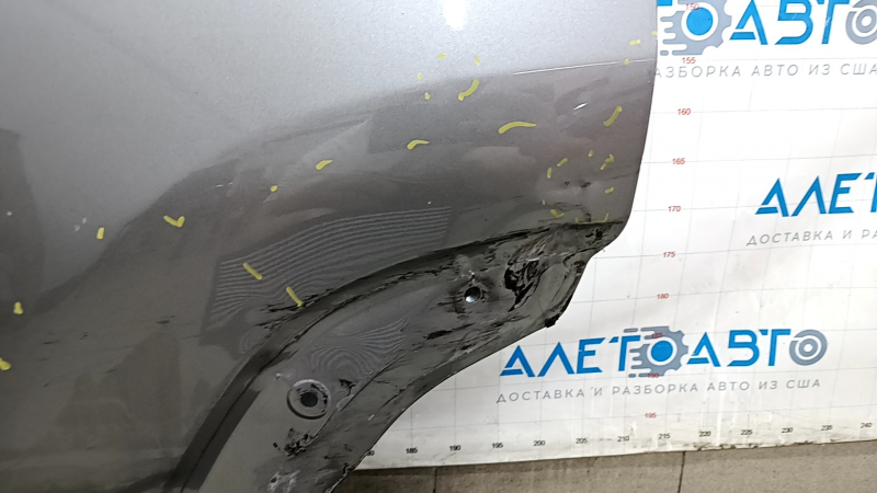 Дверь голая задняя левая Jeep Compass 17-26 серебро PSC, тычки, примята
