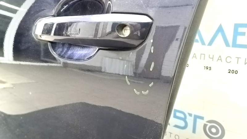 Дверь в сборе передняя левая Audi A4 B9 17-19 синий LX5R, keyless, примята