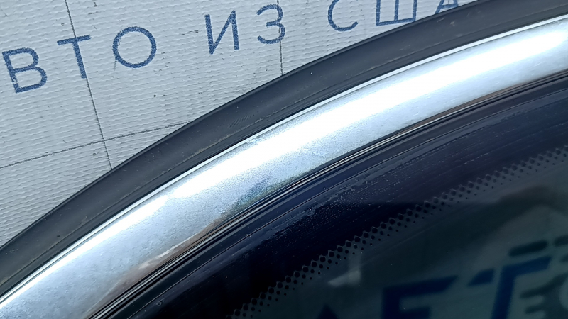 Форточка глухое стекло задняя правая BMW X5 F15 14-18 тонировка, хром, потерт уплотнитель, царапины