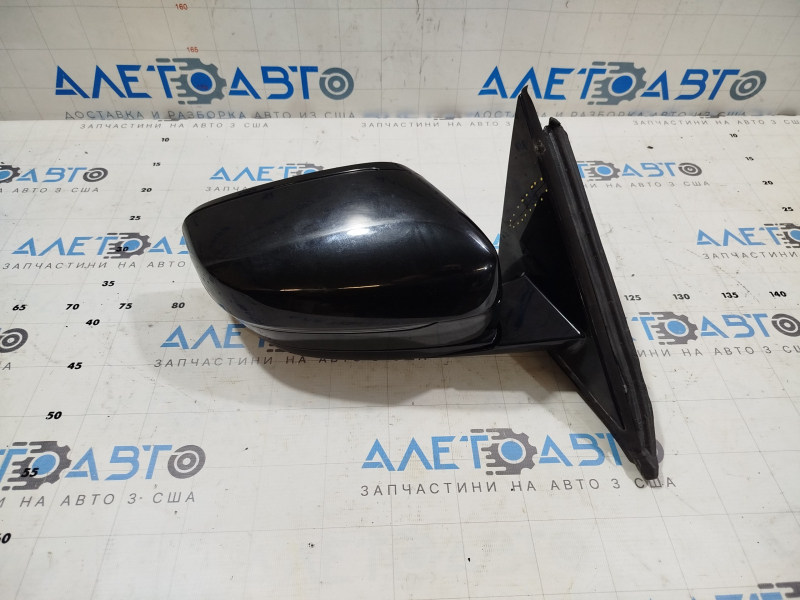 Зеркало боковое правое в сборе BMW 3 G20 19-26 5 пинов, поворотник, подогрев, BSM, Shadow-Line, черное, треснут пластик