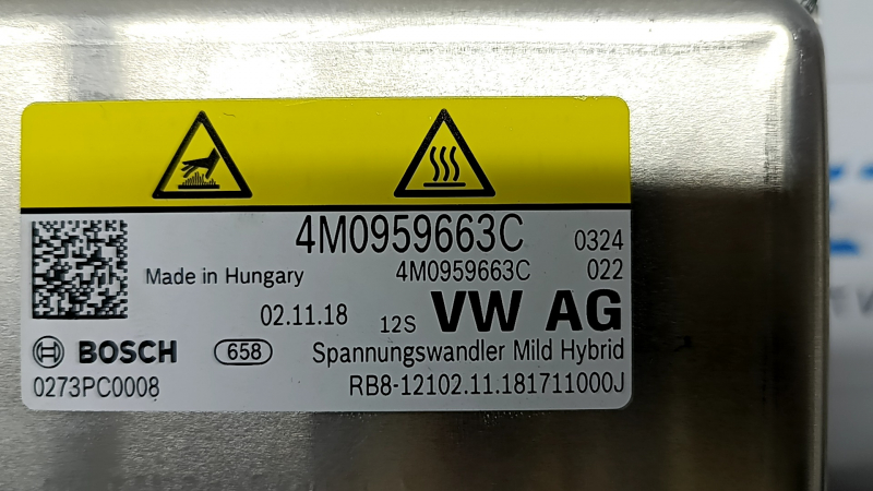 DC/DC Power Inverter Control Модуль трансформації Voltage Audi Q8 19-26 MHEV 48V