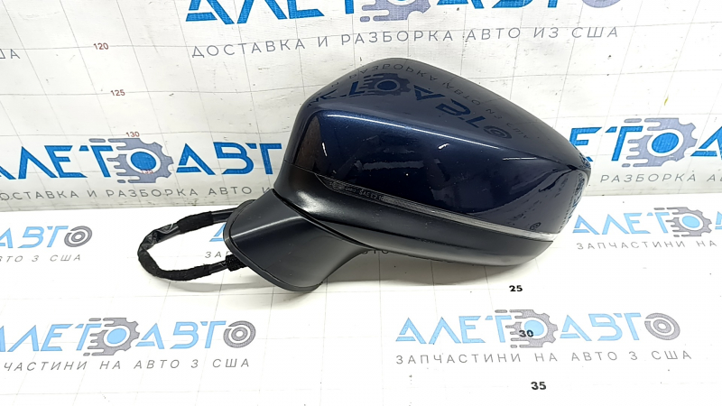 Зеркало боковое левое в сборе Mazda CX-5 17-25 7 пинов, BSM, подогрев, поворотник, синее, царапины, потерта