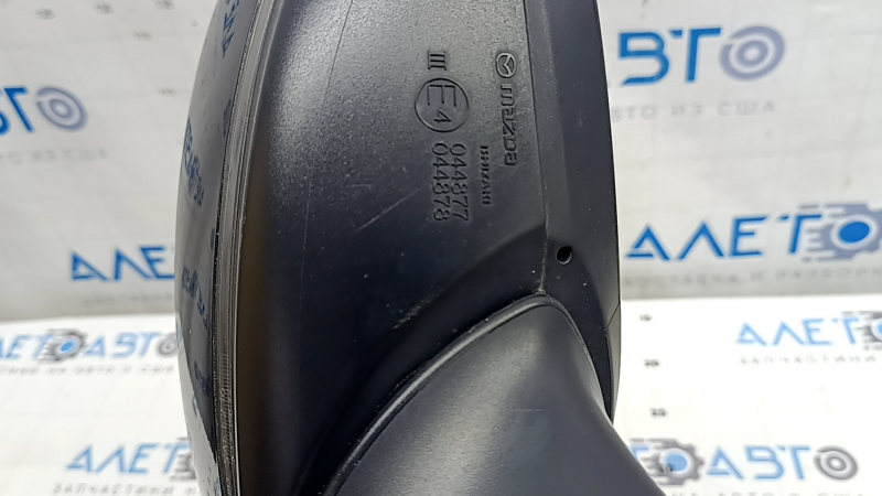 Зеркало боковое левое в сборе Mazda CX-5 17-25 7 пинов, BSM, подогрев, поворотник, синее, царапины, потерта