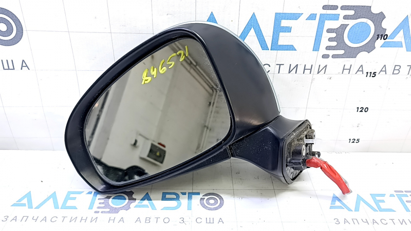 Зеркало боковое левое в сборе Toyota Prius V 15-17 5 пинов, зеленое