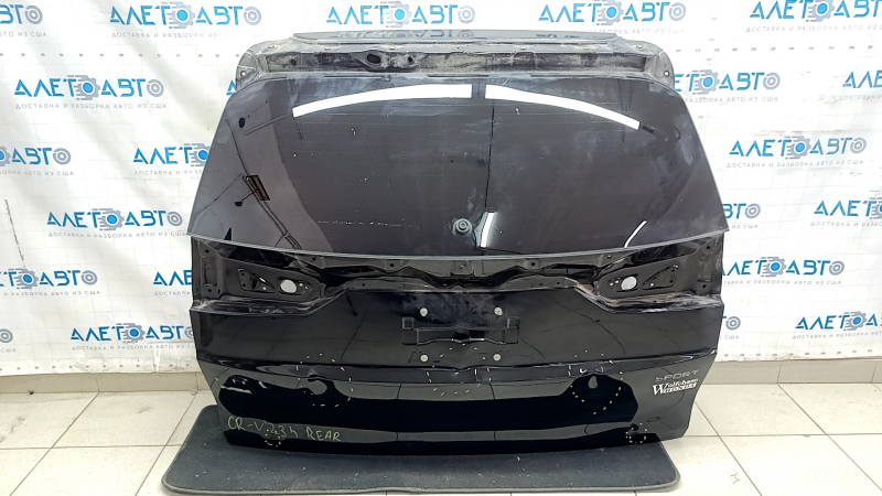 Дверь багажника голая со стеклом Honda CRV 23-26 тонировка, черный NH731P, вмятины