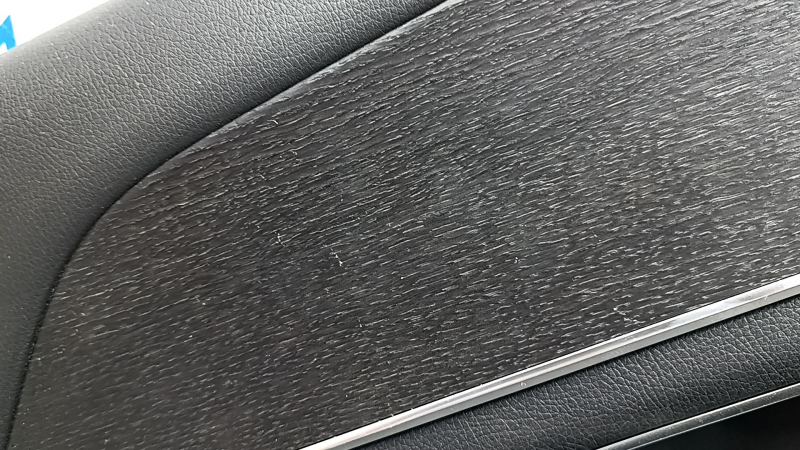 Обшивка двери карточка задняя левая Mercedes W167 GLE 350 450 20-26 кожа черная, с подсветкой нерабочей, подлокотник кожа черная, вставка под серое дерево, Burmester, без шторки, с ручкой, контакт с в