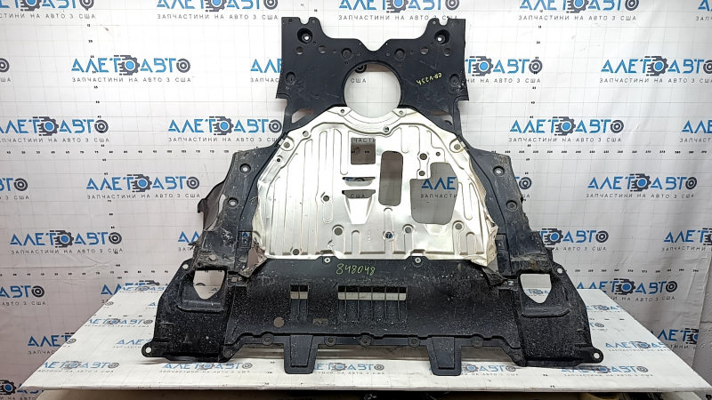 Защита двигателя Honda CRV 23-26 HEV в сборе 3 части, надорвана, примята, затерта