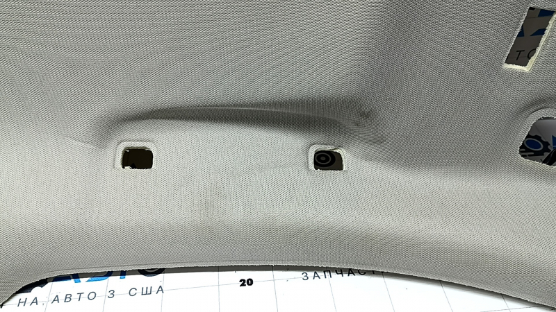 Обшивка потолка Nissan Rogue 21-22 без люка, серая, с задним плафоном, под чистку, заломы