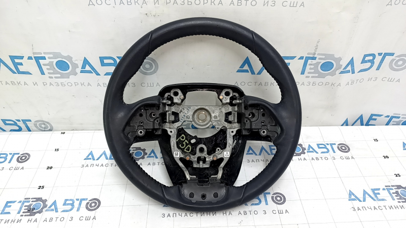 Руль голый Toyota Prius 50 16-22 кожа черный, тычки, потертости