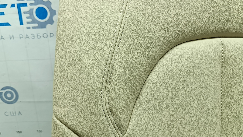 Спинка заднего ряда 2 ряд левая BMW X5 G05 19-23 под 2 ряда, кожа Canberra-Beige, с подогревом, с ремнем, замята, под чистку
