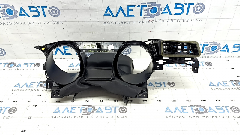 Накладка щитка приборов Ford Mustang mk6 15-23 черная, хром, с дефлектором
