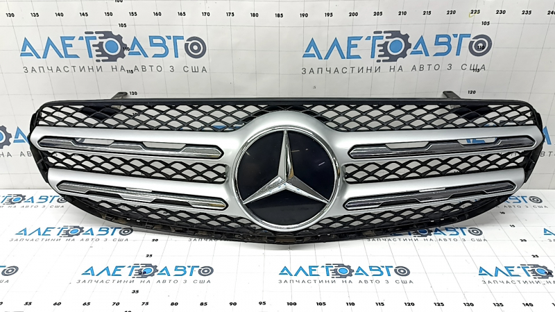 Решетка радиатора grill в сборе Mercedes GLC 300 20-22 без камеры, с эмблемой, песок